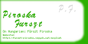 piroska furszt business card
